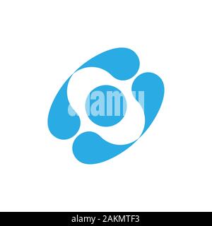 abstract curves water drops simple design logo vector Stock Vector