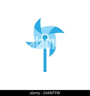 circle fan origami toy symbol logo vector Stock Vector