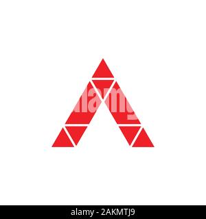 arrow triangle mosaic geometric logo vector Stock Vector