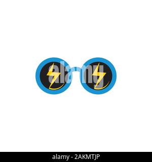 power eye glasses symbol decoration vector Stock Vector