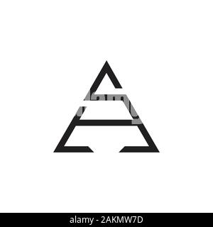 letter sa arrow geometric line logo vector Stock Vector