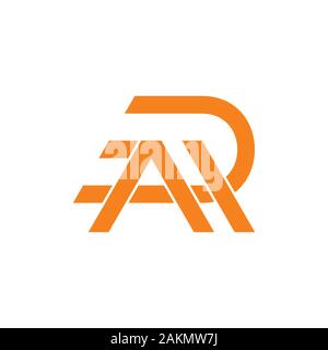 letter ar linked line geometric logo vector Stock Vector