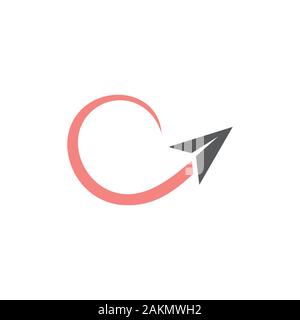 swossh paper planes arrow motion logo Stock Vector
