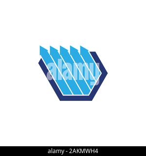 hexagonal geometric arrows up graphic symbol vector Stock Vector Image ...