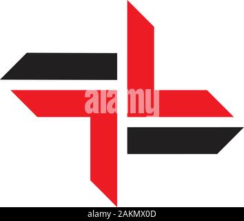 letter qb simple geometric arrow line logo vector Stock Vector Image ...