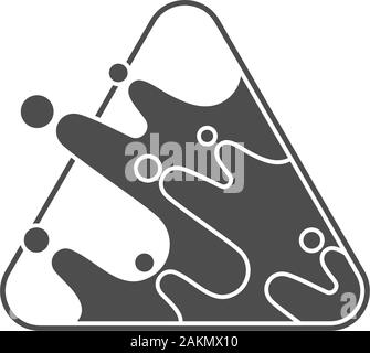 triangle water splash 3d geometric motion design logo vector Stock Vector