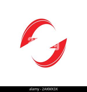 circle geometric arrow rotation clear design vector Stock Vector