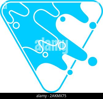 triangle water splash 3d geometric motion design logo vector Stock Vector
