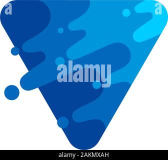 arrow up motion triangle liquid fast logo vector Stock Vector
