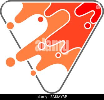 red triangle arrow motion geometric logo vector Stock Vector