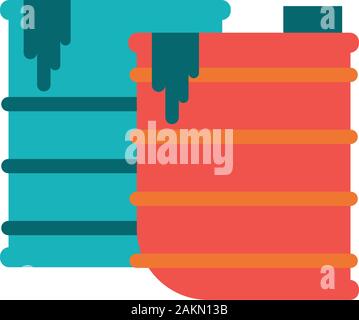 Industrial trashes design, Climate change global warning environment nature pollution green and extreme danger theme Vector illustration Stock Vector