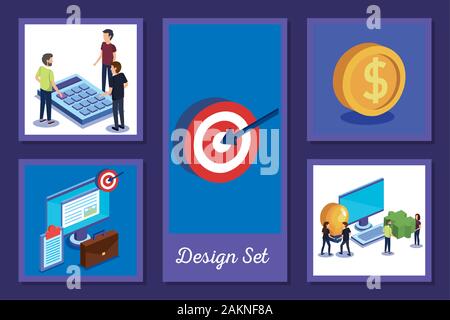designs set teamwork with people and icons Stock Vector Image & Art - Alamy