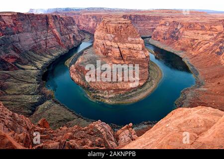 Horseshoe Bend section of Colorado River, Arizona Stock Photo