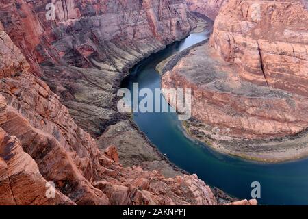 Horseshoe Bend section of Colorado River, Arizona Stock Photo