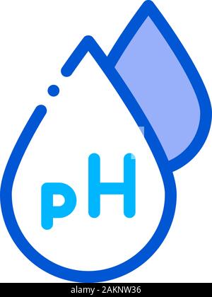 Neutral Ph Drop Icon Vector Outline Illustration Stock Vector