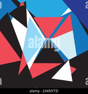Lovely vector multicolored abstract geometric shapes triangles Stock Vector