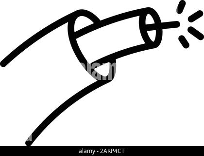 Electric cable icon, outline style Stock Vector