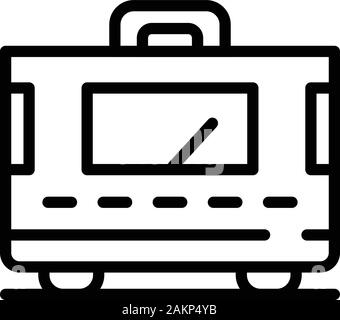 Home electric stabilizer icon, outline style Stock Vector