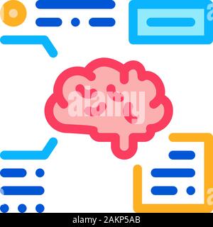 Brain Feature Icon Vector Outline Illustration Stock Vector
