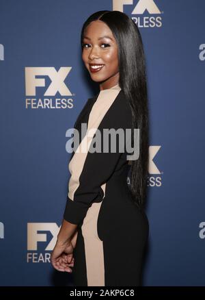 Pasadena, CA - January 09, 2020: Emyri Crutchfield of 'Fargo'  attends the FX Networks' Star Walk Winter Press Tour 2020 at The Langham Huntington Stock Photo