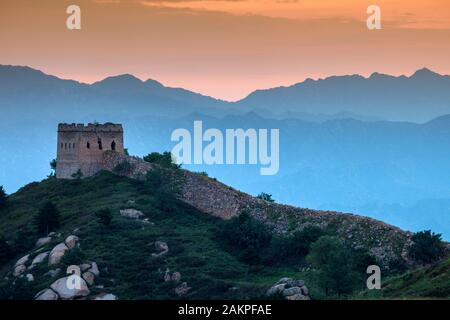 Laiyuan county, hebei province to the Great Wall Stock Photo
