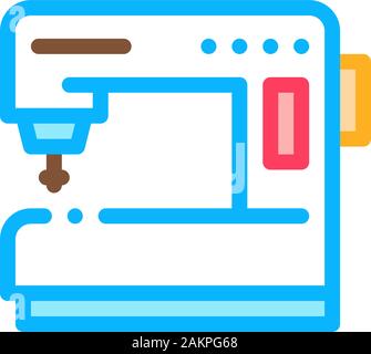 Sewing Machine Icon Vector Outline Illustration Stock Vector