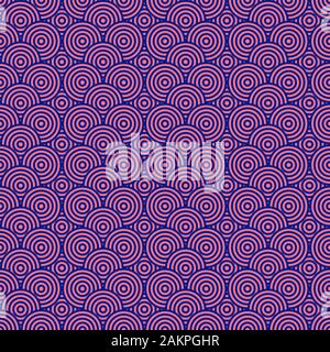 Pink and blue circles seamless pattern background and texture. Vector illustration Stock Vector