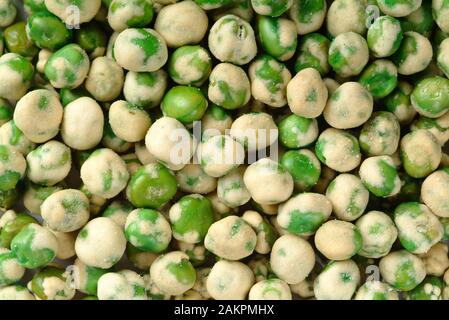 nuts or green pea with crispy coated on a background new Stock Photo