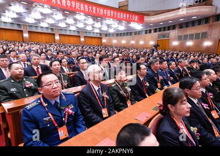 Beijing, China. 10th Jan, 2020. The National Science and Technology Award Conference is held in Beijing, capital of China, Jan. 10, 2020. Credit: Shen Hong/Xinhua/Alamy Live News Stock Photo