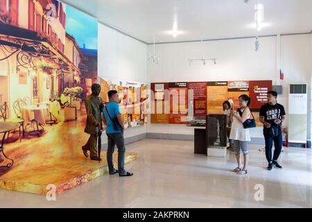 Jan 5, 2020 People viewing Museo ni Jose Rizal exhibits, Calamba, Philippines Stock Photo