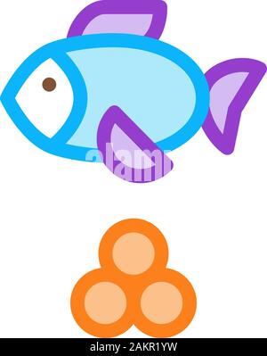 Sea Fish Caviar Icon Vector Outline Illustration Stock Vector