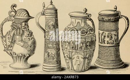 Examples of household taste . ight. We need not wonder, judging from this instance alone, why it is thatso very few pieces of ancient and mediaeval gold- and silver-work can now befound. Afterward Cellini went to France and was patronized by Francis I;yet, though he executed there many splendid works, only one can be identified—a gold salt-cellar, preserved in the museum at Vienna. 3io THE INTERNATIONAL EXHIBITION, 1876. Cellini, although not the only goldsmith of his time, was undoubtedly themost famous. The number of pieces attributed to his hand are among theprecious examples of his art in Stock Photo