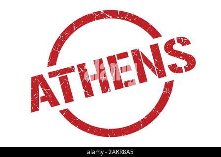 Athens stamp. Athens grunge round isolated sign Stock Vector