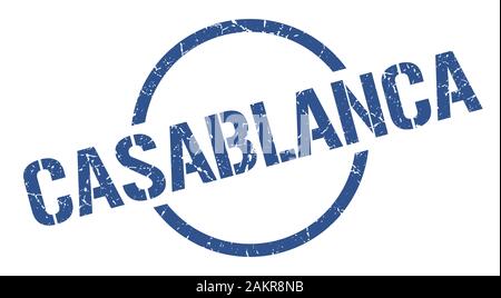 Casablanca stamp. Casablanca grunge round isolated sign Stock Vector