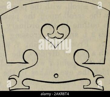 Violin-making, as it was and is : being a historical, theoretical, and practical treatise on the science and art of violin-making, for the use of violin makers and players, amateur and professional . Fig. 86.—Bridge of 7-Stringed Viol (F.J. F&lt;Stis). Fig. 87.-Antique Violin Bridge Antonius Amati (F. J. F^tis). Stock Photo