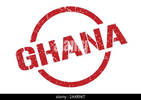 Ghana stamp. Ghana grunge round isolated sign Stock Vector