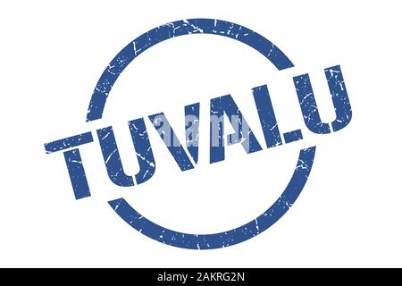 Tuvalu stamp. Tuvalu grunge round isolated sign Stock Vector