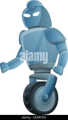 Robot one wheel icon. Cartoon of robot one wheel vector icon for web ...