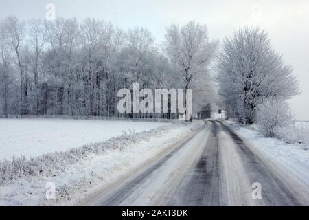 snow covered landscape Stock Photo