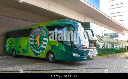 Visiting Jose Alvalado arena - the official le playground of FC Sporting Stock Photo