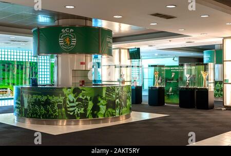 Visiting Jose Alvalado arena - the official le playground of FC Sporting Stock Photo