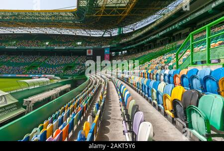 Visiting Jose Alvalado arena - the official le playground of FC Sporting Stock Photo