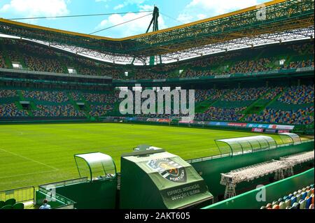 Visiting Jose Alvalado arena - the official le playground of FC Sporting Stock Photo