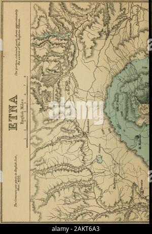 Etna : a history of the mountain and of its eruptions . 2.—1838.—1842. —1843.—1852.—1865.—1874.—General characterof the Eruptions 79 CONTENTS. CHAPTER VI. GEOLOGY AND MINERALOGY OF THE MOUNTAIN. Elie de Beaumonts classification of the rocks of Etna.—Hoff-mans geological map.—Lyells researches.—The periodof earliest eruption.—The Val del Bove.—Two cratersof eruption.—Antiquity of Etna.—The lavas of Etna.—Labradorite.—Augite.—Olivine.—Analcime.—Titanifer-ous iron.—Mr. Rutleys examination of Etna lavasunder the microscope 114 W LIBRARY LIST OF ILLUSTRATIONS. View of Etna from Catania ...To face T Stock Photo