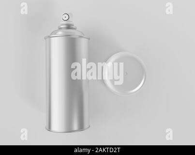 Blank Spray Paint Metal Can Isolated on White Stock Illustration -  Illustration of clear, airbrush: 148973458
