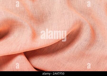 Background from an orange tablecloth, top view Stock Photo