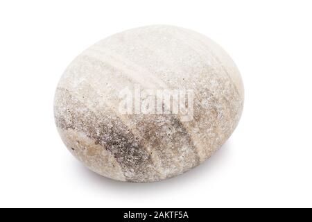 Sea stone isolated on white background. Smooth pebbles Stock Photo