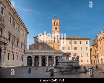 Santa Maria in Trastevere Basilica, Rome Italy Stock Photo