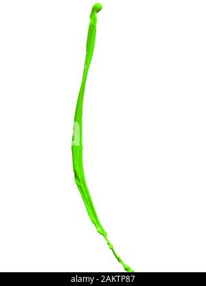 splendid green paint splash isolated on white background Stock Photo