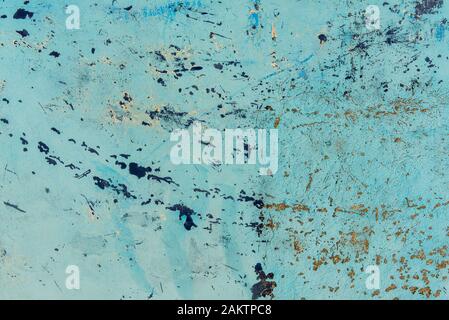 Background textuire taken from the side of a blue painted boat Stock Photo